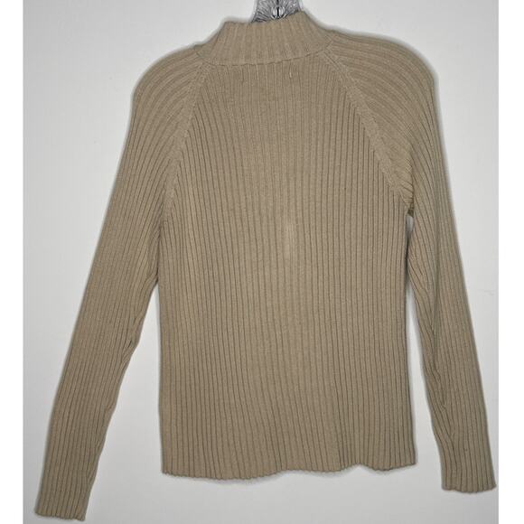 Vintage Kikit by Maurice Sasson Leather Knit sweater zipper jacket 90s Western M - Picture 4 of 14